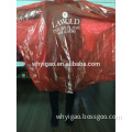 One piece disposable PE poncho rain cape